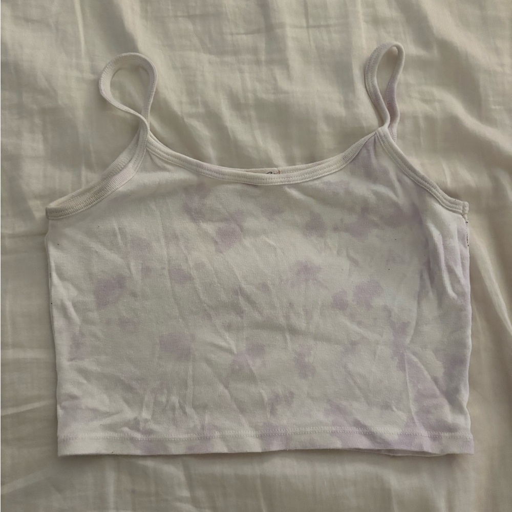 Brandy Melville White and Lavender Camisole